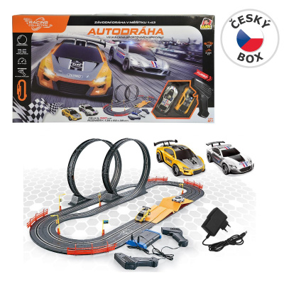Autodráha 560 cm se dvěma auty s EU adaptérem