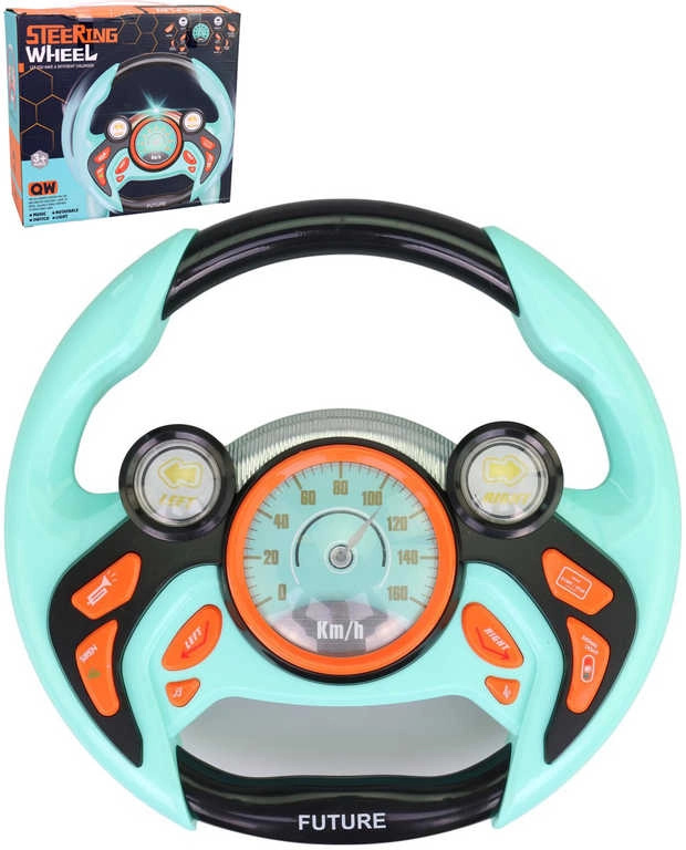 Zábavný dětský volant se světlem a zvukem 22 cm - 1 kus