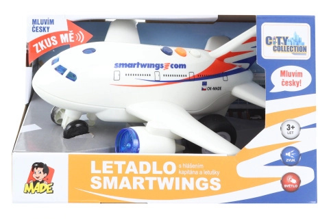 Made Letadlo Smartwings s hlášením kapitána a letušky na setrvačník 20 cm