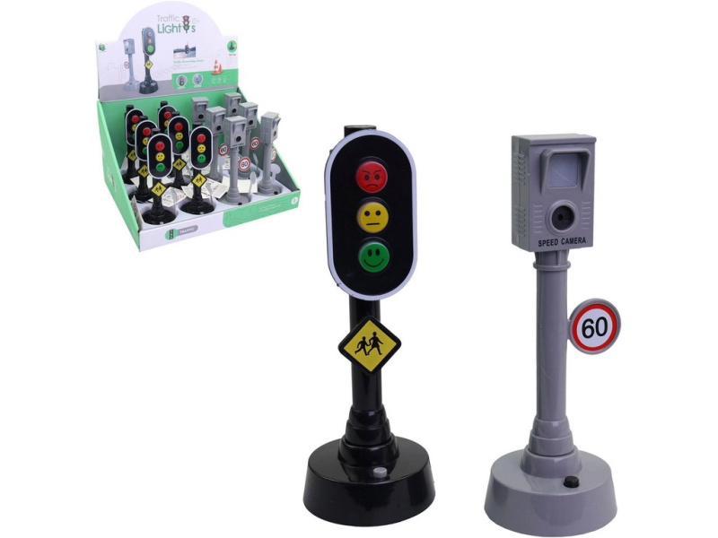 Semafor a radar se světlem a zvukem