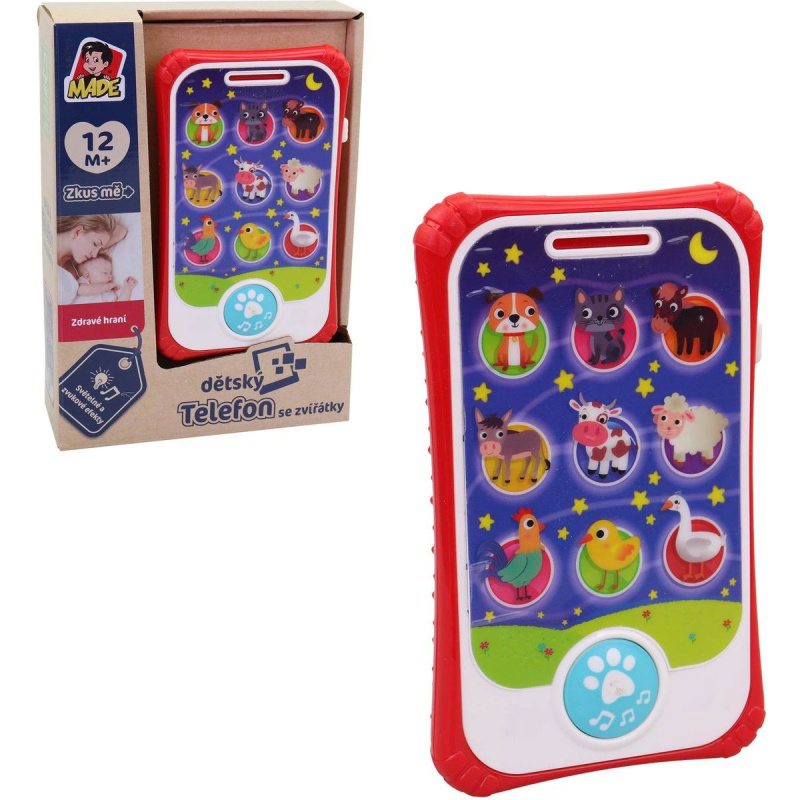 Dětský mobilní telefon se zvířátky