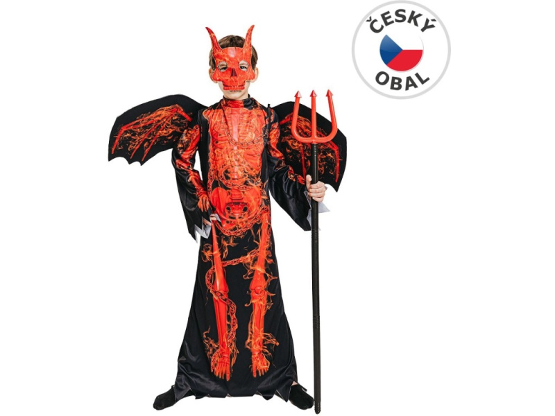 MaDe Šaty na karneval čert kostra, 130 - 140 cm