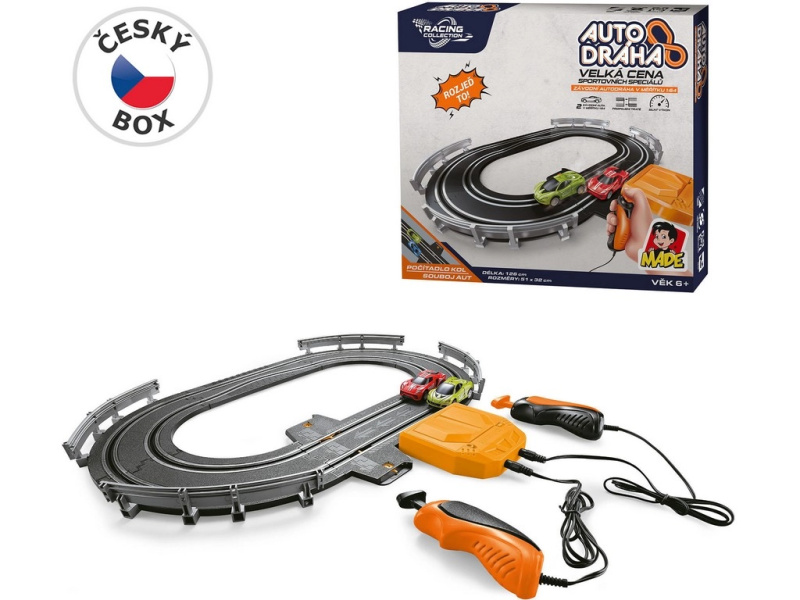 Autodráha s délkou 126 cm pro milovníky rychlé jízdy