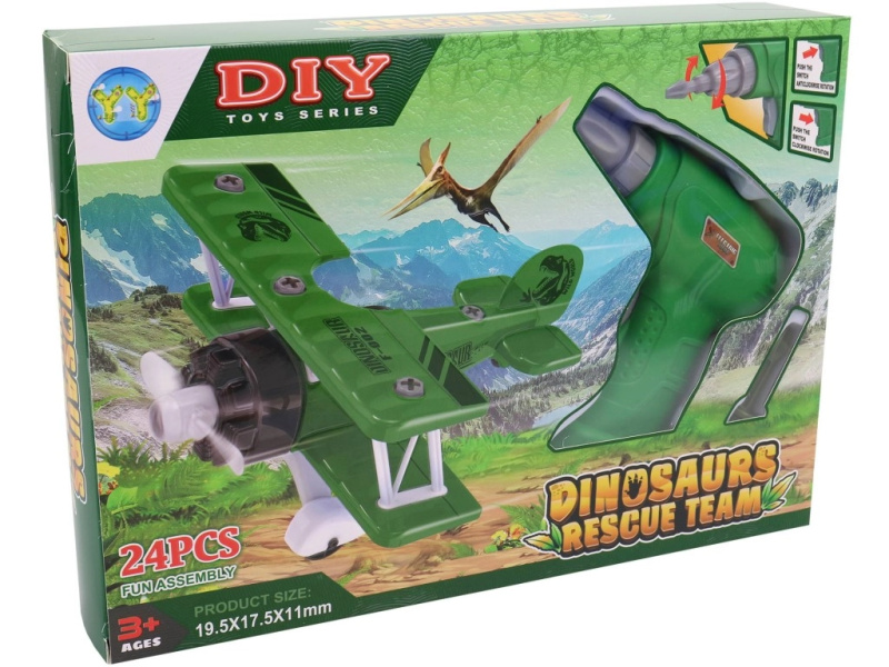 Letadlo na šroubování s vrtačkou a setrvačníkem