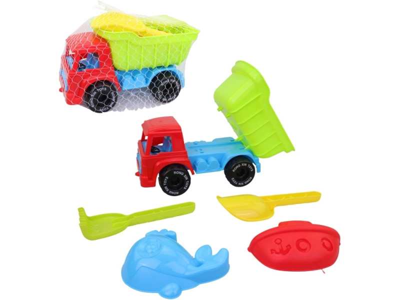 Plastová souprava na písek s náklaďákem, 5dílná
