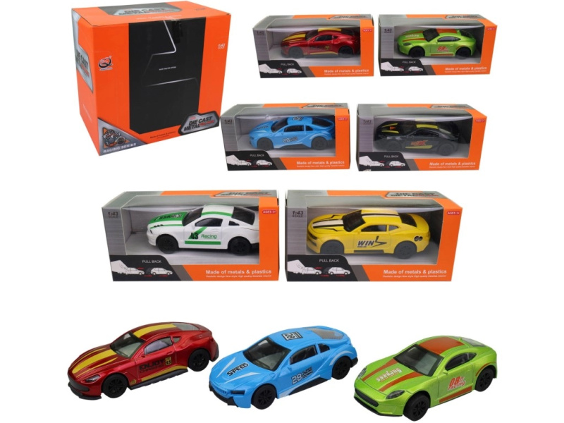 Sportovní auto v boxu pro děti