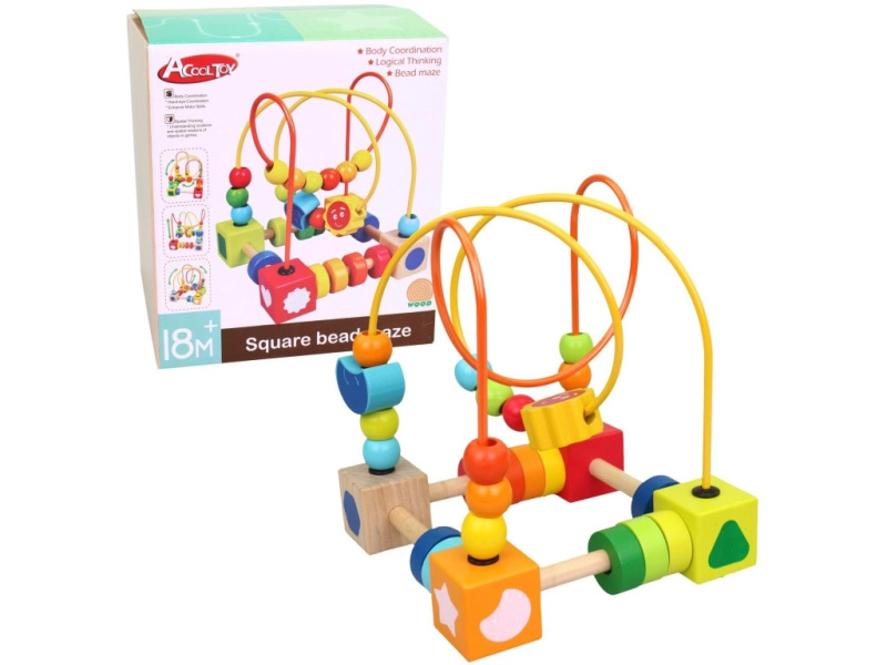 Dřevěný motorický labyrint pro děti