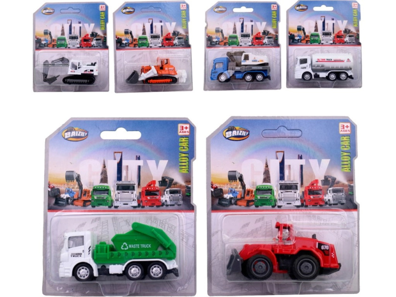 Stavební auta sada - 6 druhů
