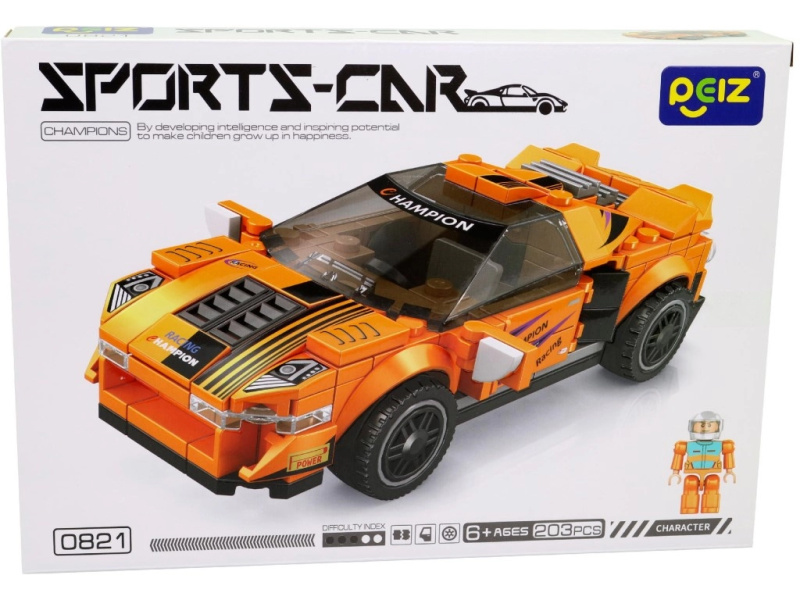 Malý mechanik – závodní auto, stavebnice 203 ks