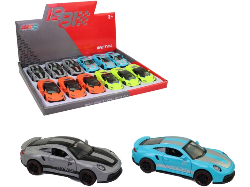 Dětská auta 1:43 - Sada 12 kusů v display boxu