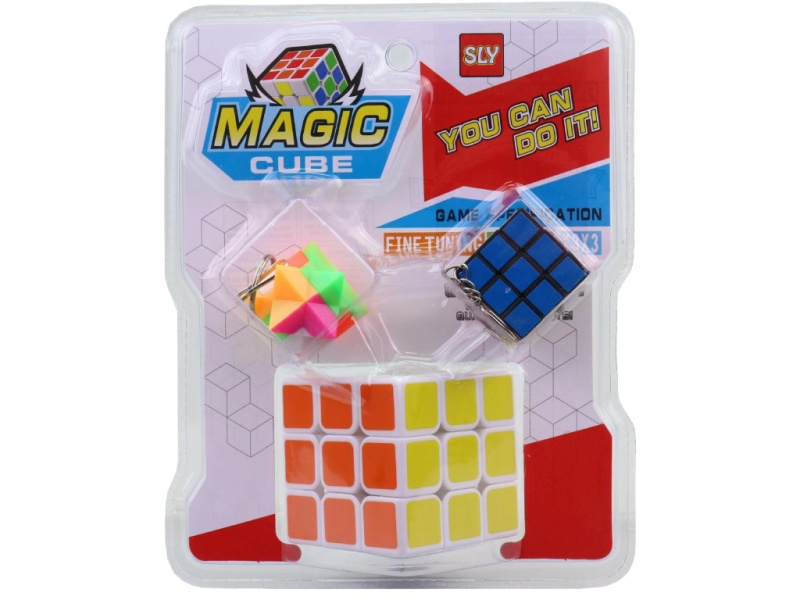 Kostka s barevnými přívěšky pro děti