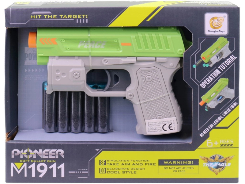 Dětská pistole se střelkami 16 cm