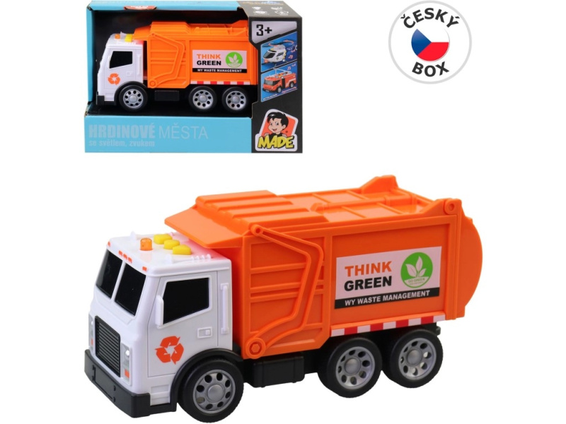 auto popeláři na baterie se světlem a zvukem