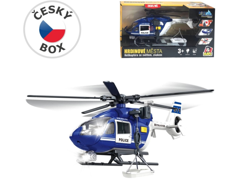 policejní záchranný vrtulník – plastový model 34,5 cm