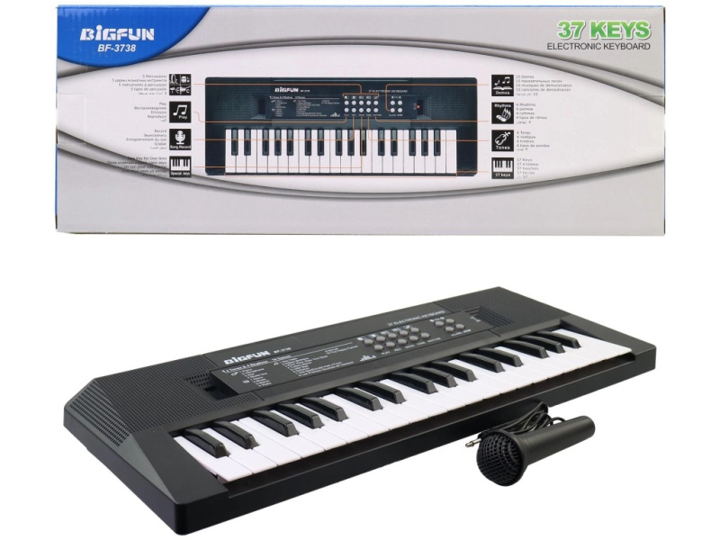 Elektronické piáno na baterie s USB napájením pro děti