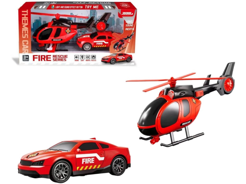 Hasičská sada pro děti s bateriemi