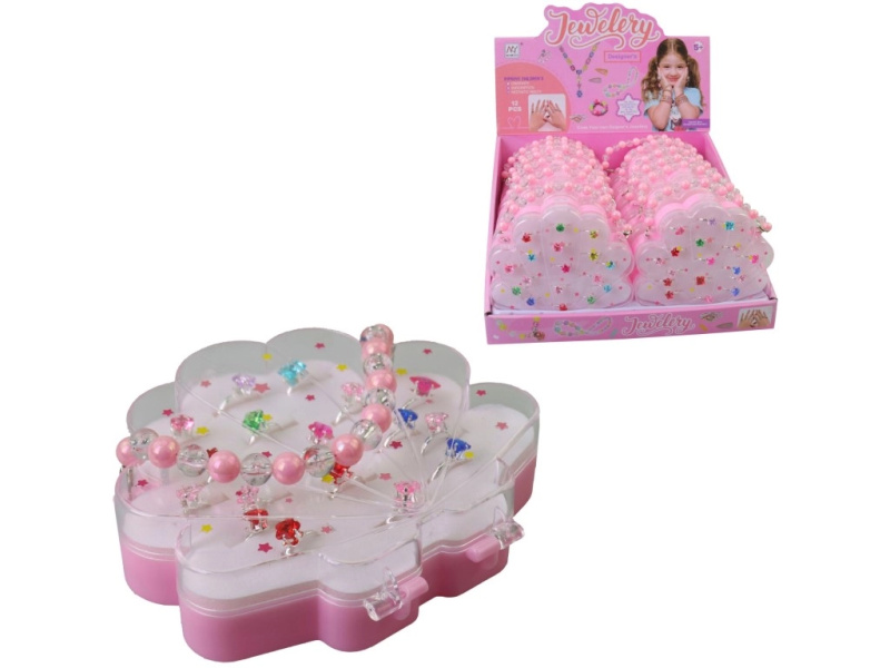 Sada prstýnků pro holky, 12 ks v dárkovém boxu