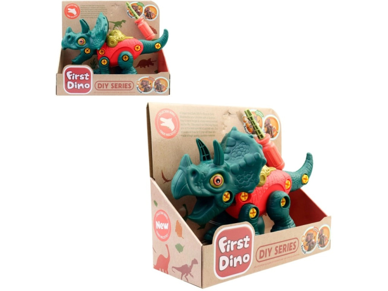 Dinosaurus k sestavení s bateriemi