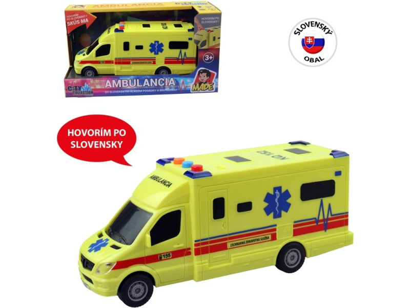 Sanitka na setrvačník se světlem a zvukem 19 cm