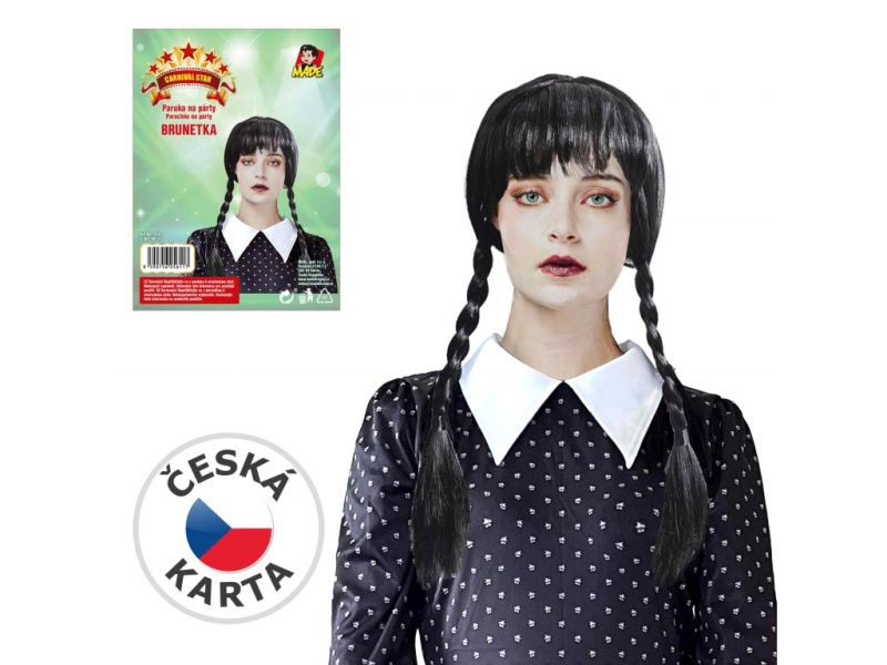 Černá paruka pro děti a dospělé