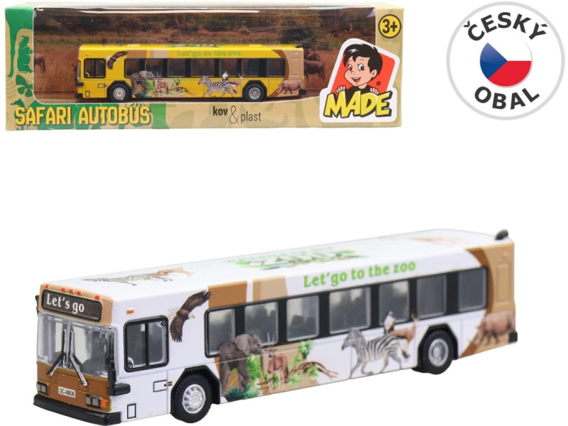 Safari autobus (kovový), 14 cm