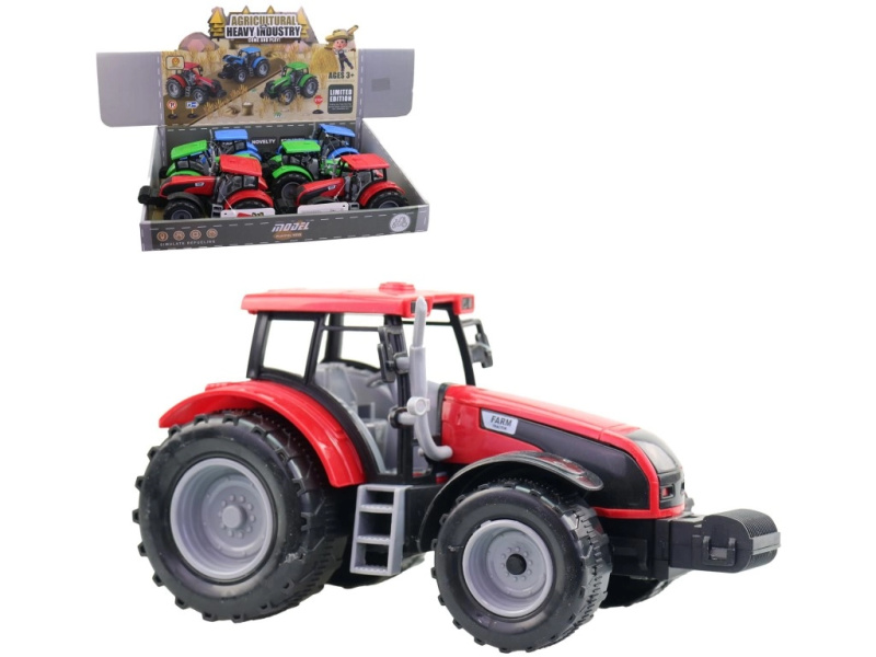 Traktor plastový 20 cm – sada 6 ks v display boxu