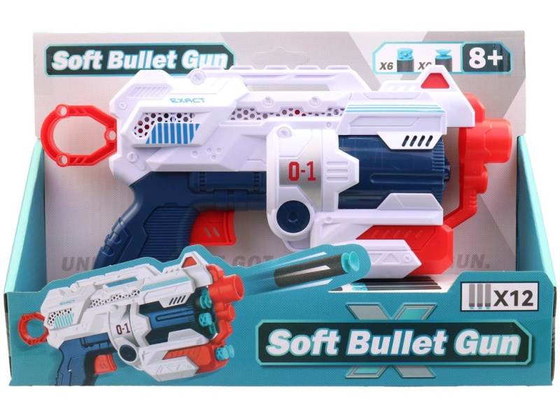 Plastová pistole se střelkami pro děti 28,5 cm