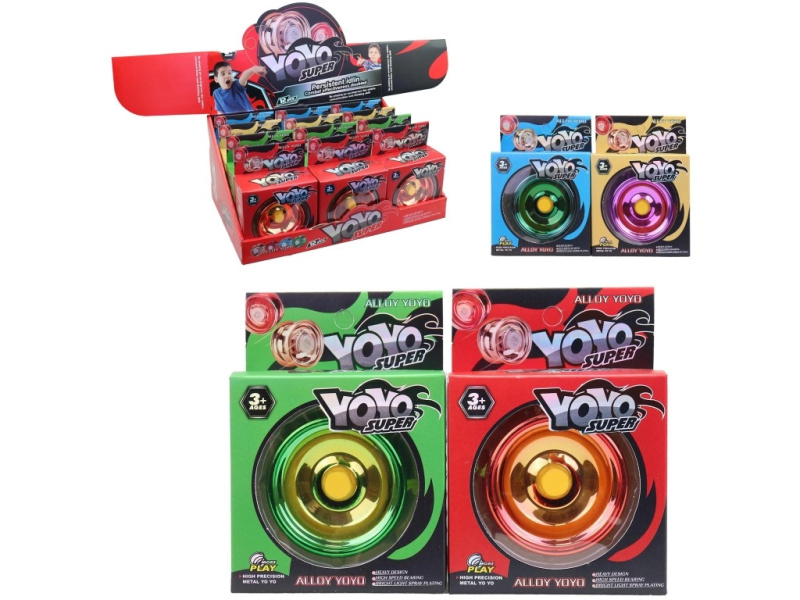 Yo-yo set v displej boxu – 12 kusů, průměr 6 cm