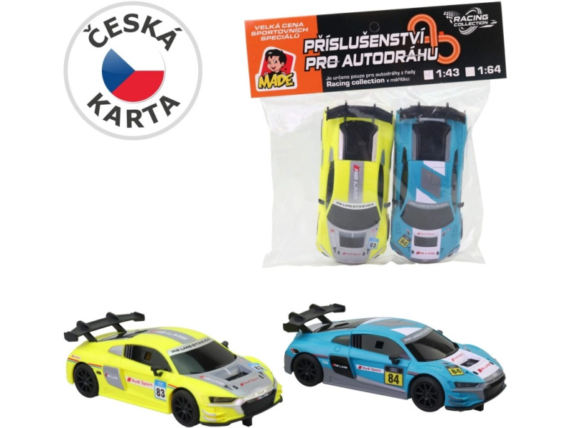 Náhradní autíčka k autodráze Audi – sada 2 ks