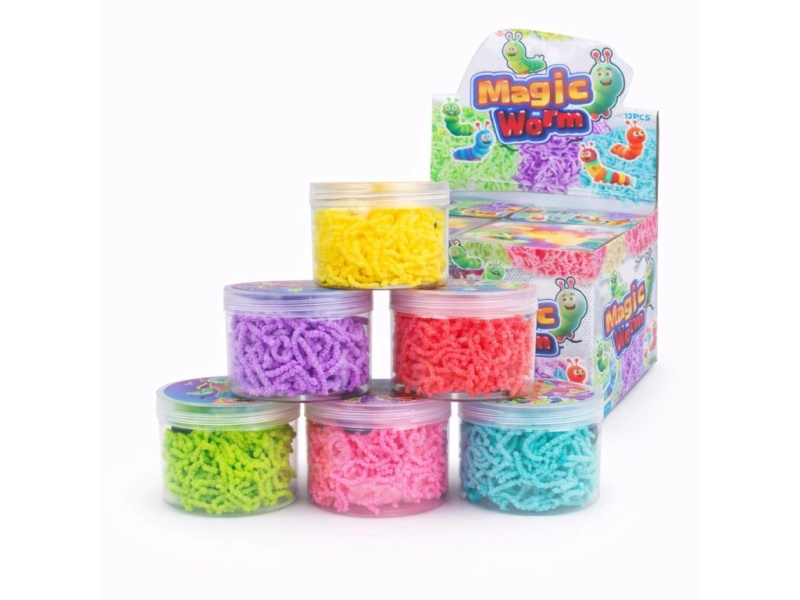 Magický červ v tubě 8 cm – zábavná antistresová hračka pro děti