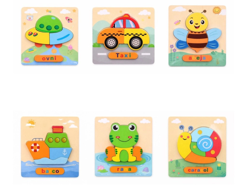 Dřevěné puzzle 15 × 17,5 cm