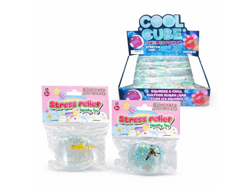 Relaxační antistresová kostka s rybičkou 5 cm