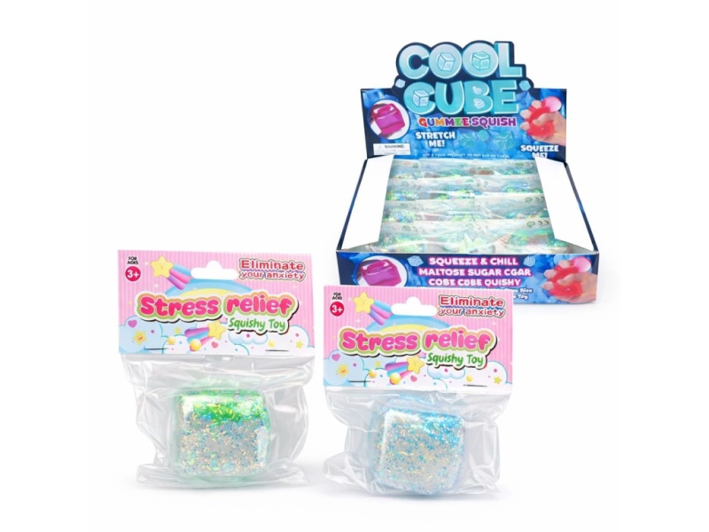 Relaxační antistresová kostka s motivem ryby 5 cm