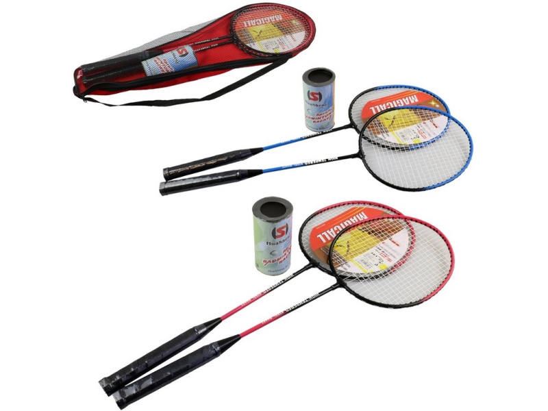 Badmintonová sada pro děti 63 cm s kovovými raketami v tašce
