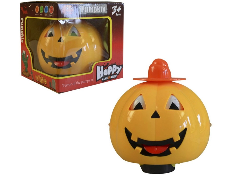MaDe dýně na baterie se strašidelným zvukem, 13 cm