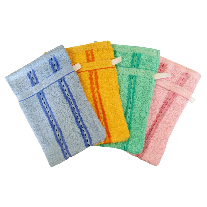 Žínka froté s poutkem, různé barvy, 1 ks, 21 x 14 x 2 cm