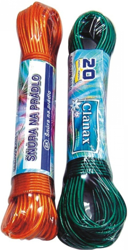 dovozce: Bartoň Trading, s.r.o. Clanax šnůra na prádlo 20m ocelové lanko