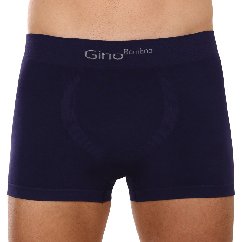 Pánské boxerky Gino bezešvé bambusové modré (53004) L, trenky / trenýrky