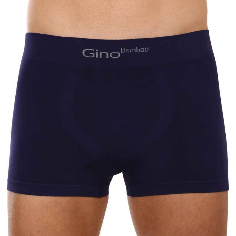 Pánské boxerky Gino bezešvé bambusové modré (53004) M, trenky / trenýrky