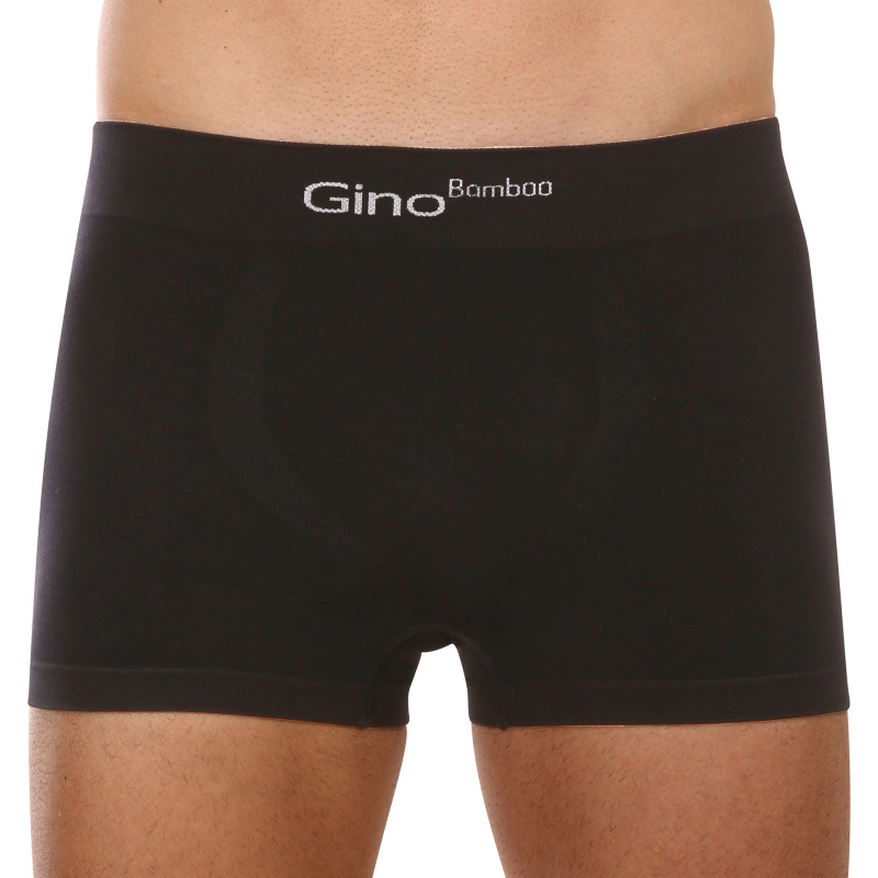 Pánské boxerky Gino bambusové bezešvé černé (53004) M, trenky / trenýrky