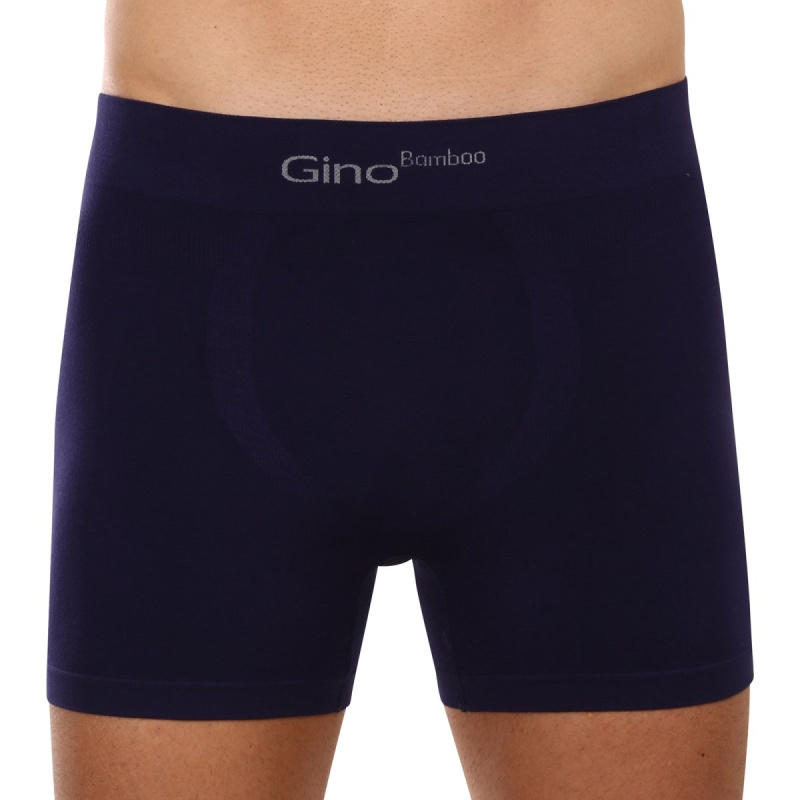 Pánské boxerky Gino bezešvé bambusové modré (54004) L, trenky / trenýrky