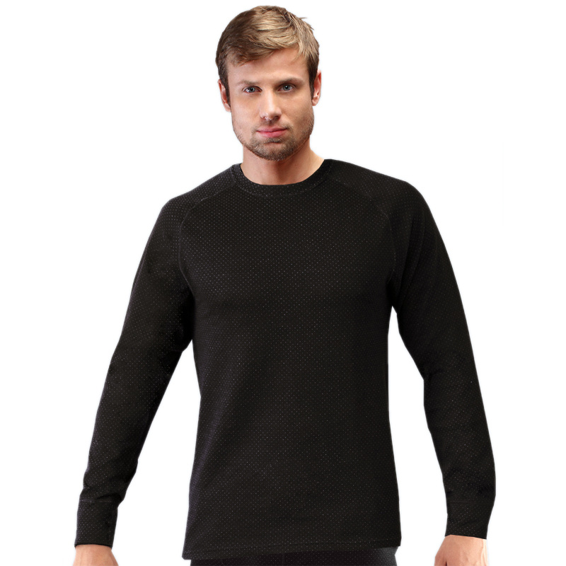 Unisex triko s dlouhým rukávem Merino černá S