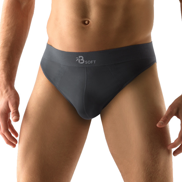 Slipy s úzkým bokem Bamboo Soft tmavě šedá S/M