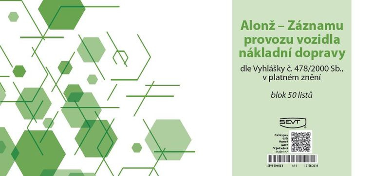Alonž - záznam o provozu vozidla nákladní dopravy