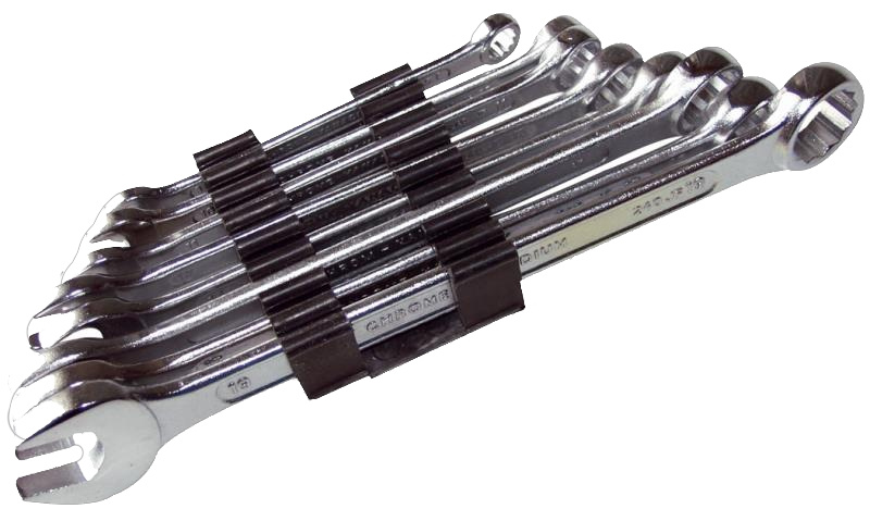 Klíče očkové ploché 8–19 mm 8 ks