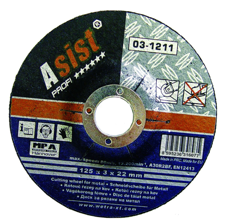 Asist Kotouč řezný na kov 125mm