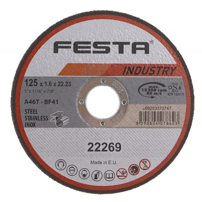 Kotouč řezný FESTA INDUSTRY na kov 125x1.6x22.2mm
