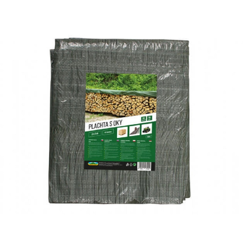 Nohel Garden Plachta s oky kašírovaná zelená 55 g, 2 x 3 m