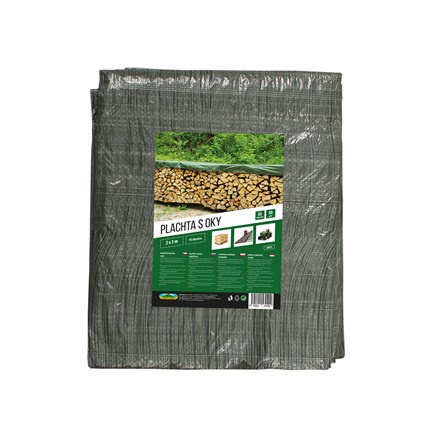 Nohel Garden Plachta s oky kašírovaná zelená 55 g, 2 x 3 m