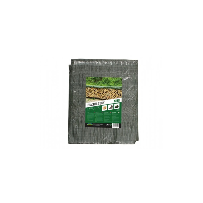 Nohel Garden Plachta s oky kašírovaná zelená 55 g, 4 x 6 m